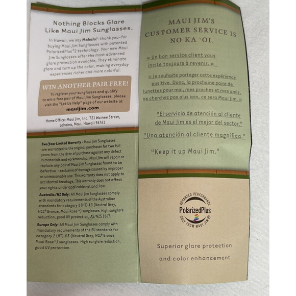 Maui Jim Siren Song STG Brown Tortoise Polarized Sunglasses W/ Zipper Case NWOT - Picture 13 of 14